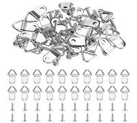 Thinp Set di 20 anelli a D per picture Hanging, Picture Hanging Hooks Metal D Ring Picture Hangers Picture Hanging Kit Canvas Hanging Kit Ganci con viti per Picture Photo Frame Hanging Home Decoration