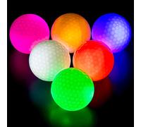 THIODOON Palline da Golf 6 Pezzi LED Light Up Palline da Golf Night Glow Pallone da Golf Perfetto per Il Golf Scatto a Distanza Dark Night Sport Pratica Formazione (6 confezioni: 6 colori in uno)