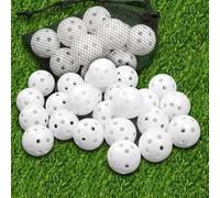 THIODOON Palline da golf, flusso d'aria, cave, esercizio, palline da golf, in plastica, 40 mm, per esercizi di altalena, guida, casa, all'aperto, golf per adulti e bambini, 24 pezzi