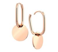 THIORA 'Oasis Collection' Orecchini a cerchio da donna | Orecchini in acciaio inox con madreperla e opzioni bicolori | Gioielli che racconta storie | oro, oro rosa, argento, Acciaio inossidabile