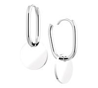 THIORA 'Oasis Collection' Orecchini a cerchio da donna | Orecchini in acciaio inox con madreperla e opzioni bicolori | Gioielli che racconta storie | oro, oro rosa, argento, Acciaio inossidabile