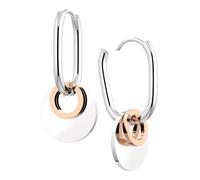 THIORA 'Oasis Collection' Orecchini a cerchio da donna | Orecchini in acciaio inox con madreperla e opzioni bicolori | Gioielli che racconta storie | oro, oro rosa, argento, Acciaio inossidabile