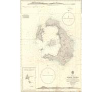 Thira - Santorini Greece Map Journal: Vintage Map Notebook