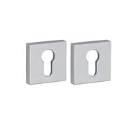THIRARD 00966779 - Coppia di rosette quadrate, 50 x 50 cm, con foro di cilindro cromato satinato, design elegante, forma: foro: foro cilindrico, accessori e attrezzi
