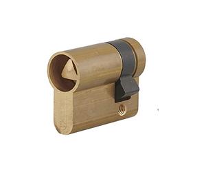 THIRARD - Cilindro Profilo Europeo - Ottone - Sistema di Sicurezza - Triangolo Interno Ascensore 9 mm - Pannello Orientabile - Ø 30 x 10 mm - Giallo - Protezione Anti-Strappo