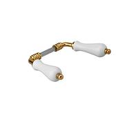 THIRARD Coppia di maniglie per porta, quadro 7mm, entrambi i lati, porcellana, bianco