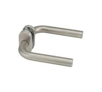 Coppia di maniglie per porta, quadro 7mm, rosetta ovale, acciaio inox 304 satinato - THIRARD