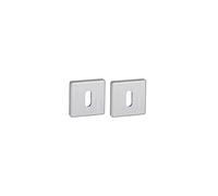Thirard Coppia di rosette quadrate 50 x 50 mm con foro chiave, cromo satinato