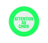 THIRARD - Disco di Segnalazione Attenti al Cane - Polistirene Rigido - Adesivo - Pannello in Polistirene Choc - Protegge la Tua Proprietà - Ø 180 mm - Multicolore