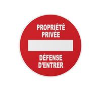 THIRARD - Disco di Segnalazione Proprietà Privata - Polistirene Rigido - Adesivo - Targa Segnaletica - Resistente agli Urti - Uso Pratico - Ø 180 mm - Multicolore