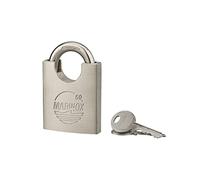 THIRARD - Lucchetto a Chiave Marinox Unikey - 50 mm - Inox - Arco Protetto - S'entrouvrant - Per Esterni e Ambienti Umidi - Doppio Blocco - 2 Chiavi in Acciaio Incluse