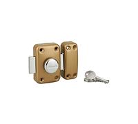THIRARD - Serratura a Pomolo Apache - Cilindro 60 mm - Acciaio - Epoxy Oro - Sicurezza Porta d'Ingresso - Ø 23 mm - Cassa 90 x 60 mm - Giallo/Dorato - 3 Chiavi Dentate