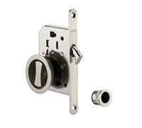 Serratura ad incasso per porta scorrevole con nottolino - Nichelato - THIRARD