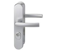 THIRARD - Set di Maniglie di Sicurezza per Porta d'Ingresso - Doppia Leva - Alluminio Massiccio - Design Elegante - Interasse di Fissaggio 216 mm - Finitura Argentata - Quadro 7 mm - Grigio