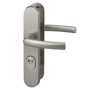 THIRARD - Set di Maniglie di Sicurezza per Porta d'Ingresso - Doppia Leva - Alluminio Massiccio - Design Elegante e Pratico - Interasse di Fissaggio 216 mm - Finitura Inox - Quadro 7 mm - Grigio