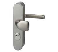 THIRARD - Set di Maniglie di Sicurezza per Porta Paliere - Leva e Alerone - Anodizzato Inox - Per Porta d'Ingresso - Interassi 216 mm - Finitura Alluminio - Quadro 7 mm - Grigio