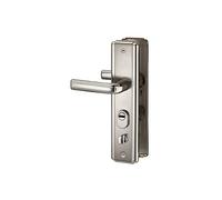 Thirard Set maniglia per ingresso, interasse 68 mm, defender integrato, alluminio satinato, destro