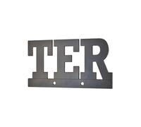 THIRARD - Targa di Segnalazione - Lega da Fissare - Uso Esterno e Interno - Lettere TER 75 mm - Design Elegante - Accessorio Pratico - Altezza 80 mm - Nero