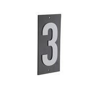THIRARD - Targa di Segnalazione - Scritta Bianca su Sfondo Nero - Pannello ABS da Avvitare - Interno ed Esterno - Resistente e Durevole - 56 x 120 mm - Nero
