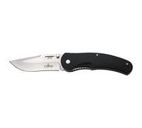Third 10477N, Mango G10 Nero, 420 Lama in Acciaio Inox 10,5 cm, Finitura Pietra Chiara White Stone Washed. con Copertura in Nylon, attrezzo da Campeggio per la Pesca, Caccia, attività Sportive