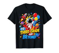 Third Grade Astronaut Rocket Back To School Teacher Student Maglietta