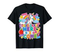 Third Grade Here I Come Unicorn 3rd Grader Back To School Maglietta