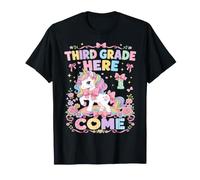 Third Grade Here I Come Unicorn 3rd Grader Back To School Maglietta