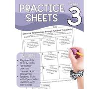 Third Grade Math Practice Sheets - Practice Workbook - 3rd Grade Skills - TEKS - Common Core - Math Skills - Math Workbook - Homeschool Practice