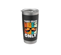 Third Grade Students Vintage Vibes Only Back To School Bicchiere termico in acciaio inox doppia parete