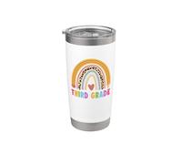 Third Grade Teacher Student Boho Rainbow Back To School Bicchiere termico in acciaio inox doppia parete
