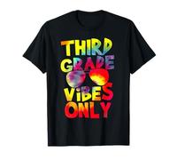 Third Grade Vibes Back To School Teacher Student Tie Dye Maglietta