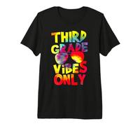 Third Grade Vibes Back To School Teacher Student Tie Dye Maglietta Premium
