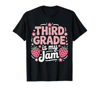 Third Grade Vibes Cute Strawberry Back to School Maglietta