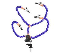 Third Hand Tool - 4 flessibile Arms, Jewelry Hobby Station, regolabile Workshop Desk Morsetto | Rotating PCB Holder Device For Painting Figurine Electronics Craft Model Assembly e Detailed Work