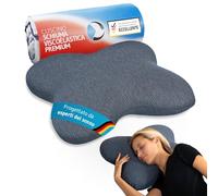 Third of Life Cuscino in Memory Foam ACAMAR, Cuscino cervicale ergonomico e ortopedico, Schiuma viscoelastica, Ideale per dormire sul fianco o inclinati, Federa Quick Dry, 55x47x12cm