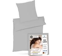 Third of Life Set copripiumino singolo 135x200 cm e federa 80x80 cm | 100% cotone renforcé con zip | Completo letto 2 pezzi | Certificato Oekotex | Set biancheria lavabile a 60 gradi