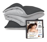 Third of Life Set copripiumino singolo 155x220 cm e federa 80x80 cm | 100% cotone renforcé con zip | Completo letto 2 pezzi | Certificato Oekotex | Lavabile a 60 gradi