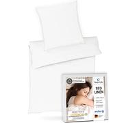 Third of Life Set copripiumino singolo 155x220 cm e federa 80x80 cm | 100% cotone renforcé con zip | Completo letto 2 pezzi | Certificato Oekotex | Lavabile a 60 gradi