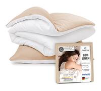 Third of Life Set copripiumino singolo 155x220 cm e federa 80x80 cm | 100% cotone renforcé con zip | Completo letto 2 pezzi | Certificato Oekotex | Lavabile a 60 gradi