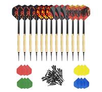 thirei Freccette Professionali Punta Plastica, 12 Pezzi Freccette Morbide, Freccette Punta in Plastica con 24 Alette Aggiuntive 8 Motivi, 100 Punte per Freccette in Plastica da Scambiare