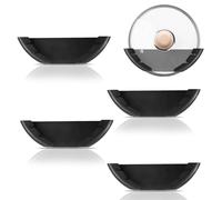 thirei Portacoperchi da parete, set di 4 supporti autoadesivi per coperchi da 15 a 34 cm, supporto per coperchi da cucina, supporto per coperchi da cucina (nero)