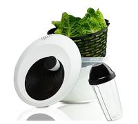Thiru Centrifuga per Insalata 5l - innovativa manovella 3D e Funzione di Arresto - centrifuga per Insalata Stabile - Insalata centrifuga - Senza BPA (centrifuga per Insalata da 4l, con Shaker)