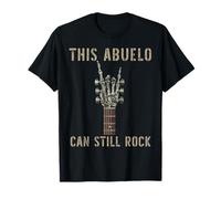 This Abuelo Can Still Rock On Skeleton Hand Chitarra Compleanno Maglietta