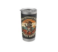 This Actually is My First Rodeo Funny Cowboy Fan Uomini Ragazzi Bicchiere termico in acciaio inox doppia parete