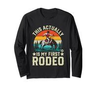 This Actually Is My First Rodeo Funny Cowboy Maglia a Manica