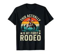 This Actually Is My First Rodeo Funny Cowboy Maglietta