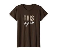 This Agio, thisagio, disagio, disagiato Maglietta, Donna, Marrone, XL