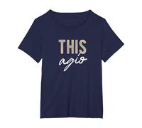 This Agio, thisagio, disagio, disagiato Maglietta, Donna Plus-Size, Navy, 6X