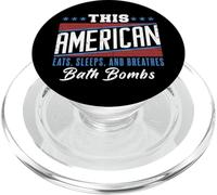 This American Eats Sleeps Breathes Bath Bombs Rosso Bianco Blu PopSockets PopGrip per MagSafe