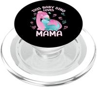 This Baby Dino Loves Mama for Girls Festa della Mamma Brontosauro PopSockets PopGrip per MagSafe
